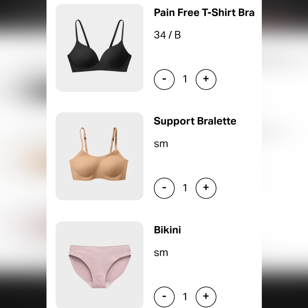 2 Eby Bras Fits, Everybody T-Shirt Bra & Support Bralette